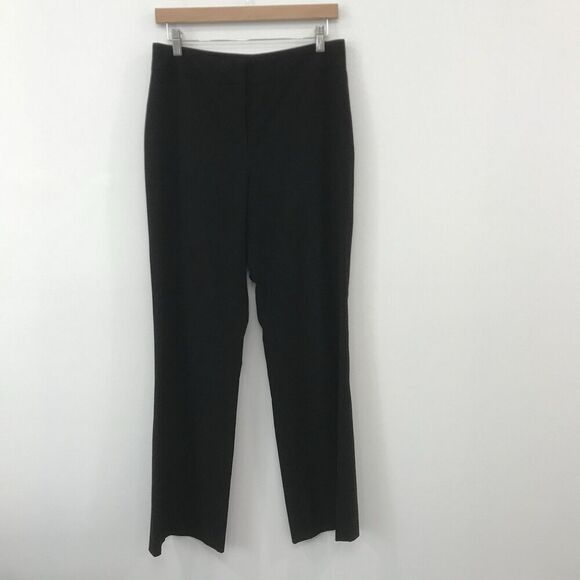 Tahari Pants - Tahari Straight Trouser Dress Pants Womens 8 Black Mid Rise Flat Front Casual